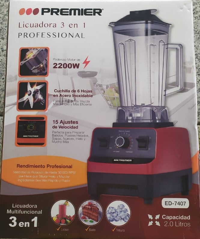 Licuadora Profesional 3 en 1 de 2 Litros PREMIER – MMGASSSA